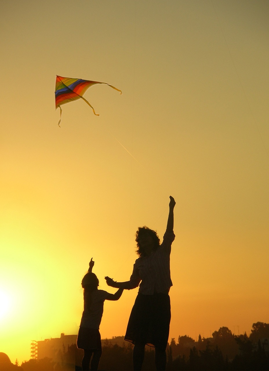 kite, nature, play